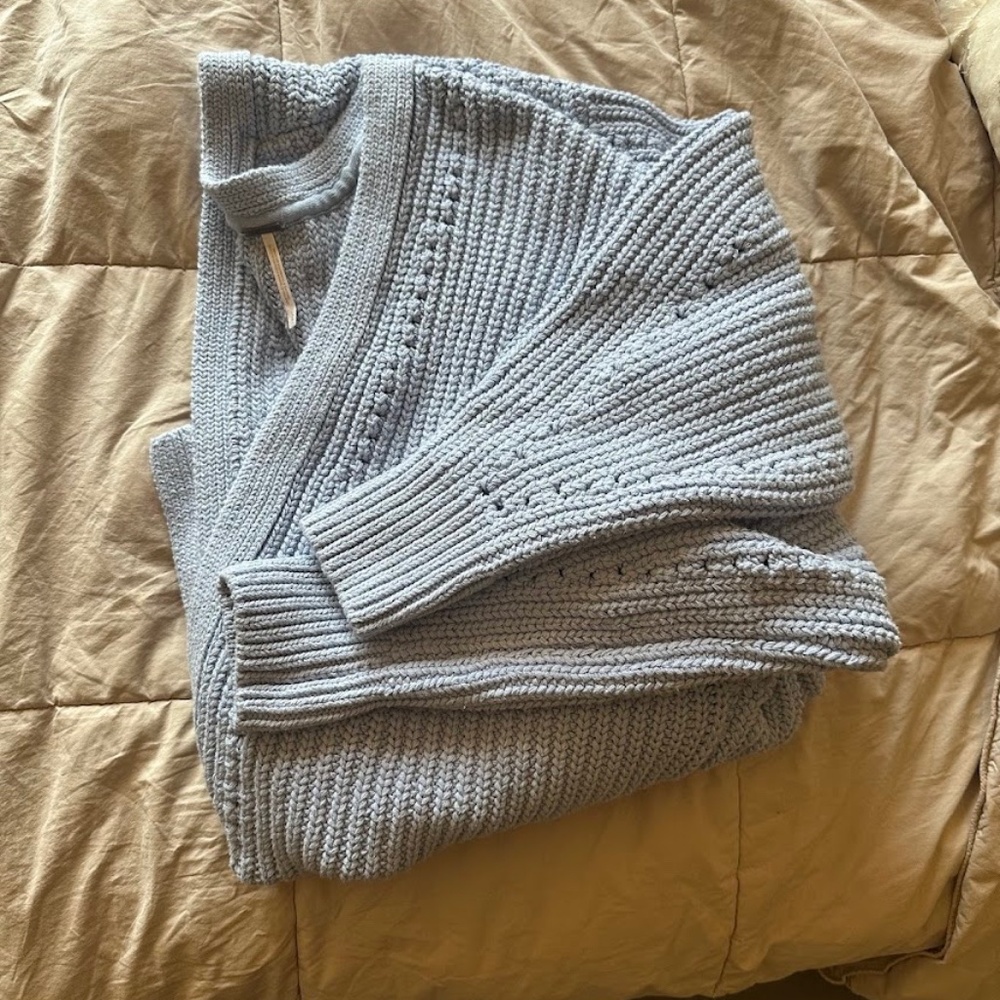 Free People Nightingale Cardi in Light Blue | NWOT